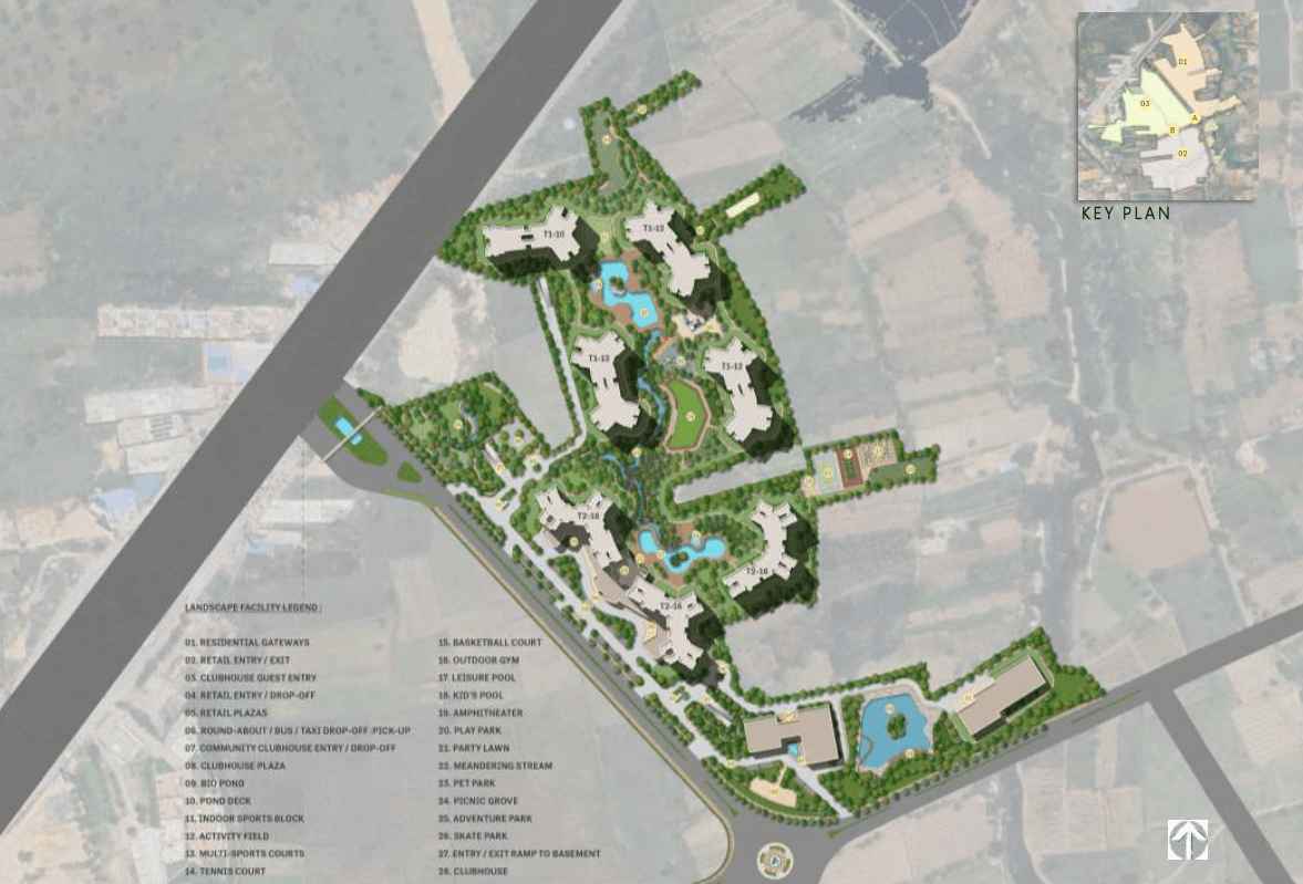 Arvind Sensora - Master plan showing the residential plot layout in Gujarat